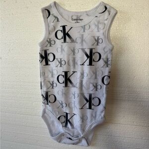Calvin Klein Monogram White and Black Bodysuit